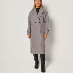 Cappotto lungo doppiopetto donna