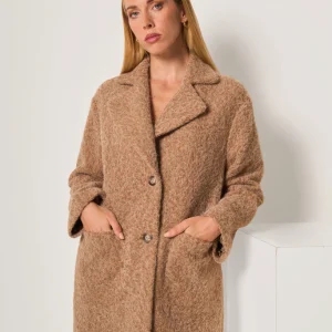 Cappotto donna effetto bouclé