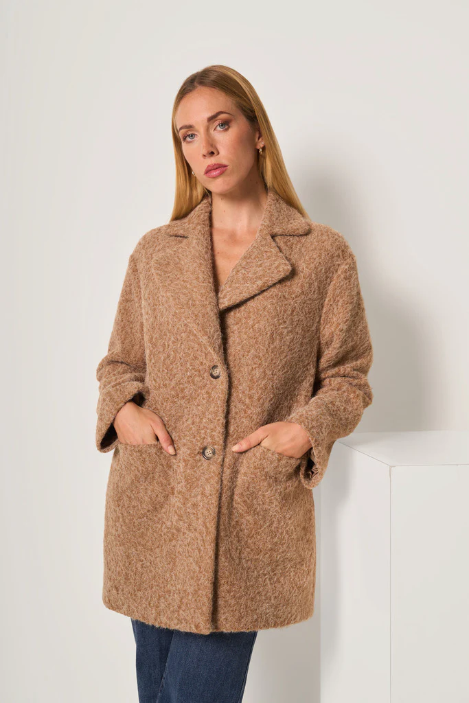 Cappotto donna effetto bouclé - immagine 2