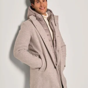 Cappotto uomo con gilet imbottito