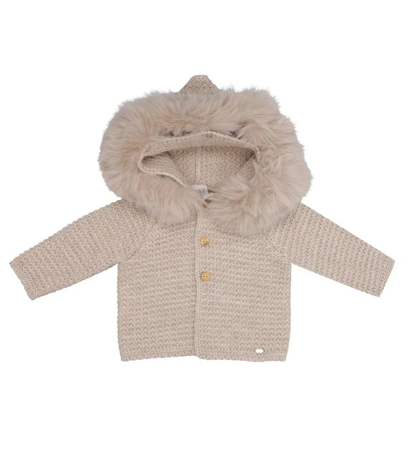 CAPPOTTO IN LANA BEIGE CON PELLICCIA PAZ RODRIGUEZ