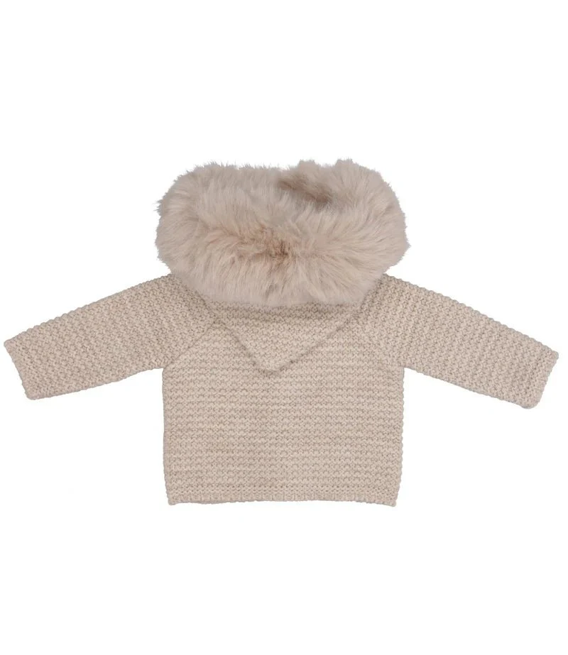 CAPPOTTO IN LANA BEIGE CON PELLICCIA PAZ RODRIGUEZ - immagine 3