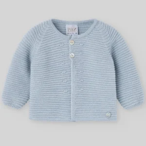 CARDIGAN AZZURRO IN LANA PAZ RODRIGUEZ