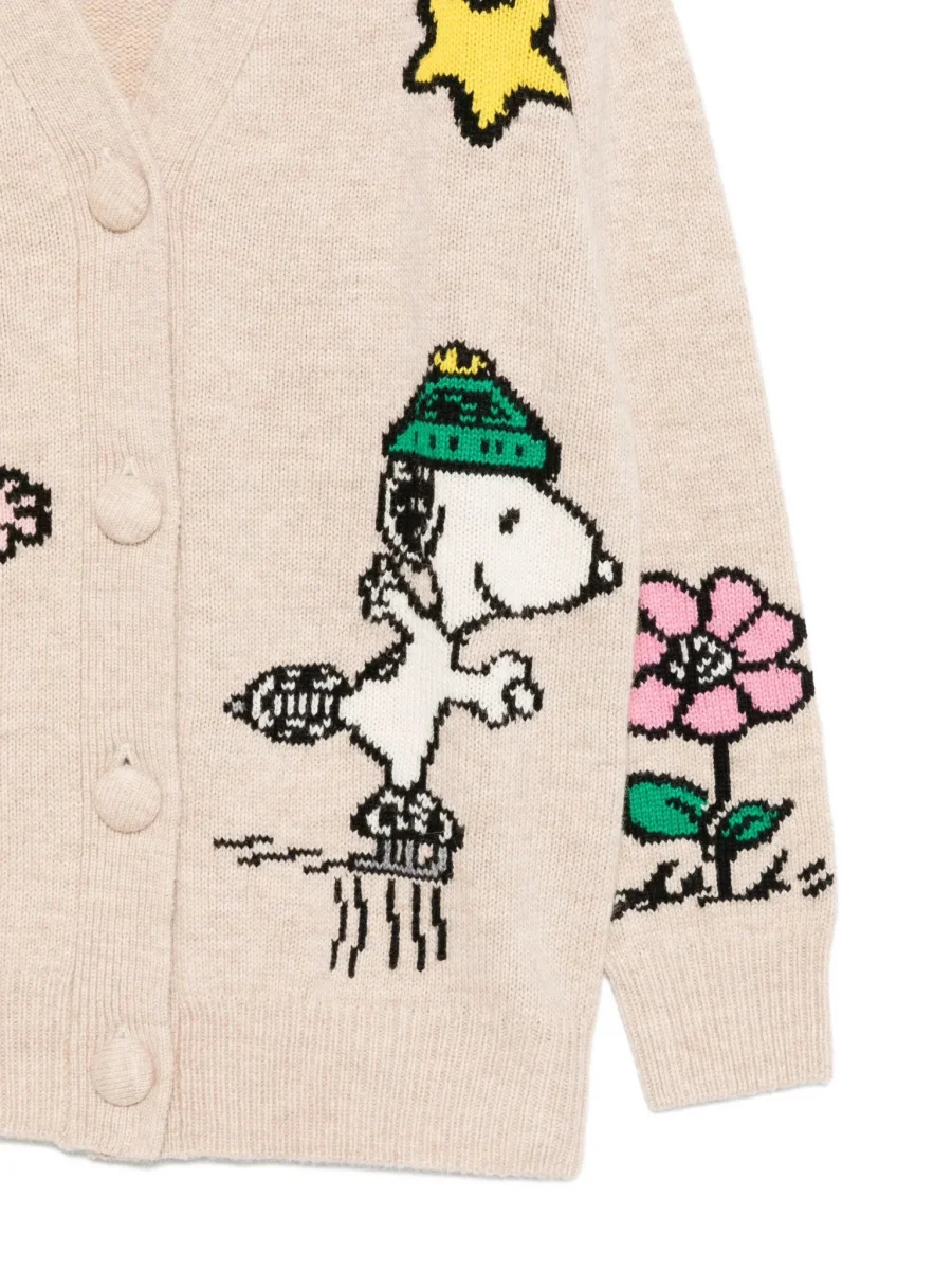 CARDIGAN BEIGE CHIARO CON SNOOPY MC2 SAINT BARTH - immagine 4