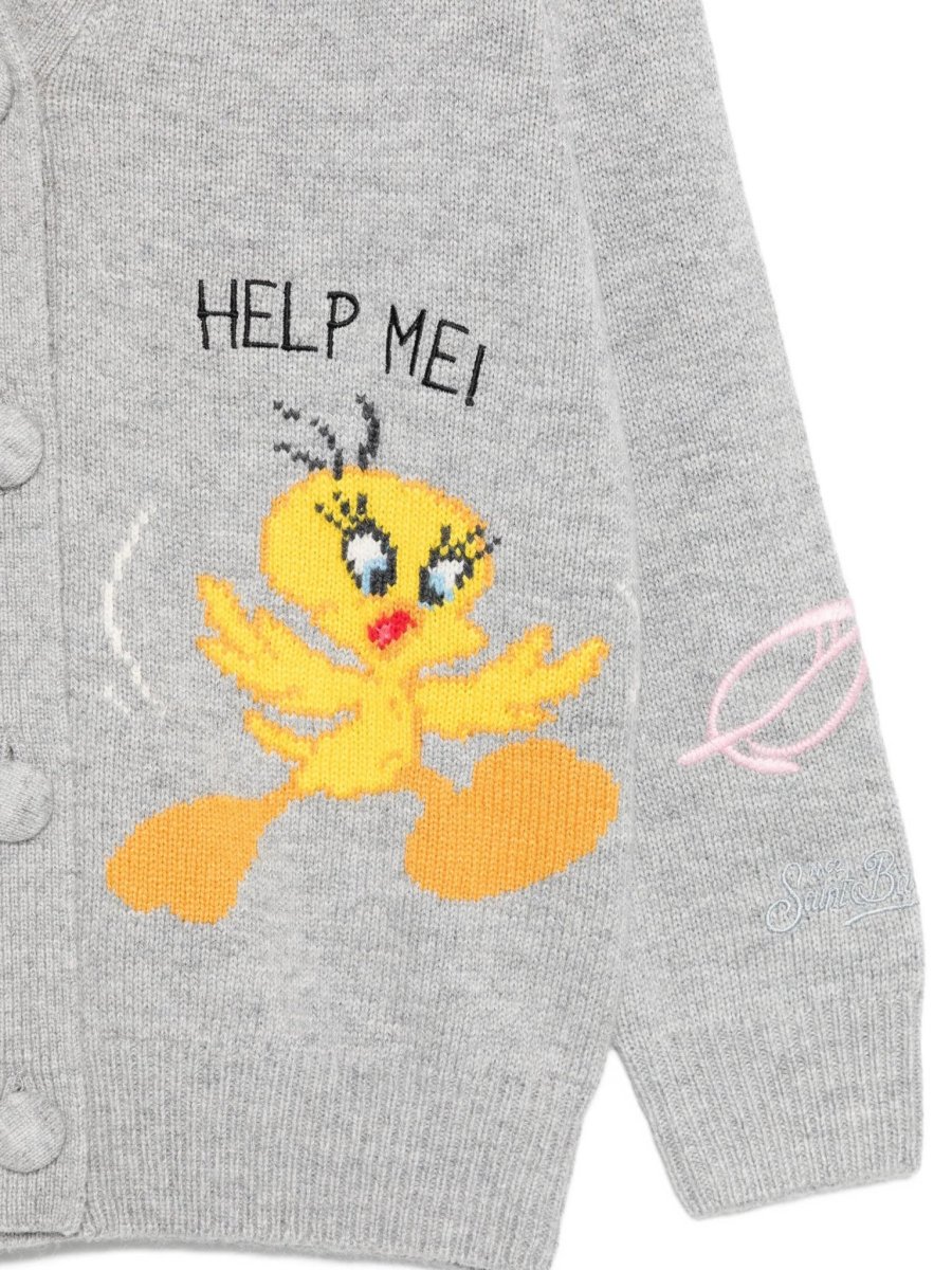 CARDIGAN GRIGIO CON LOONEY TUNES MC2 SAINT BARTH - immagine 4