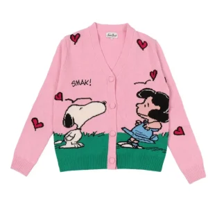 CARDIGAN ROSA CON SNOOPY MC2 SAINT BARTH