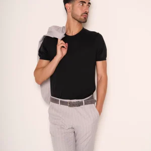 Cintura in pelle con fibbia anticata