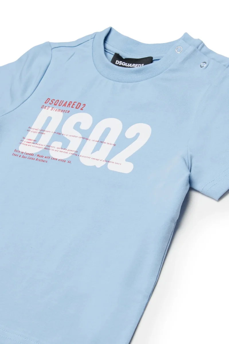 COMPLETO AZZURRO CON LOGO BIANCO DSQUARED2 - immagine 4