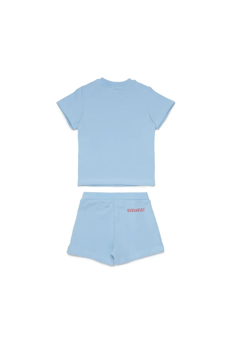 COMPLETO AZZURRO CON LOGO BIANCO DSQUARED2 - immagine 3