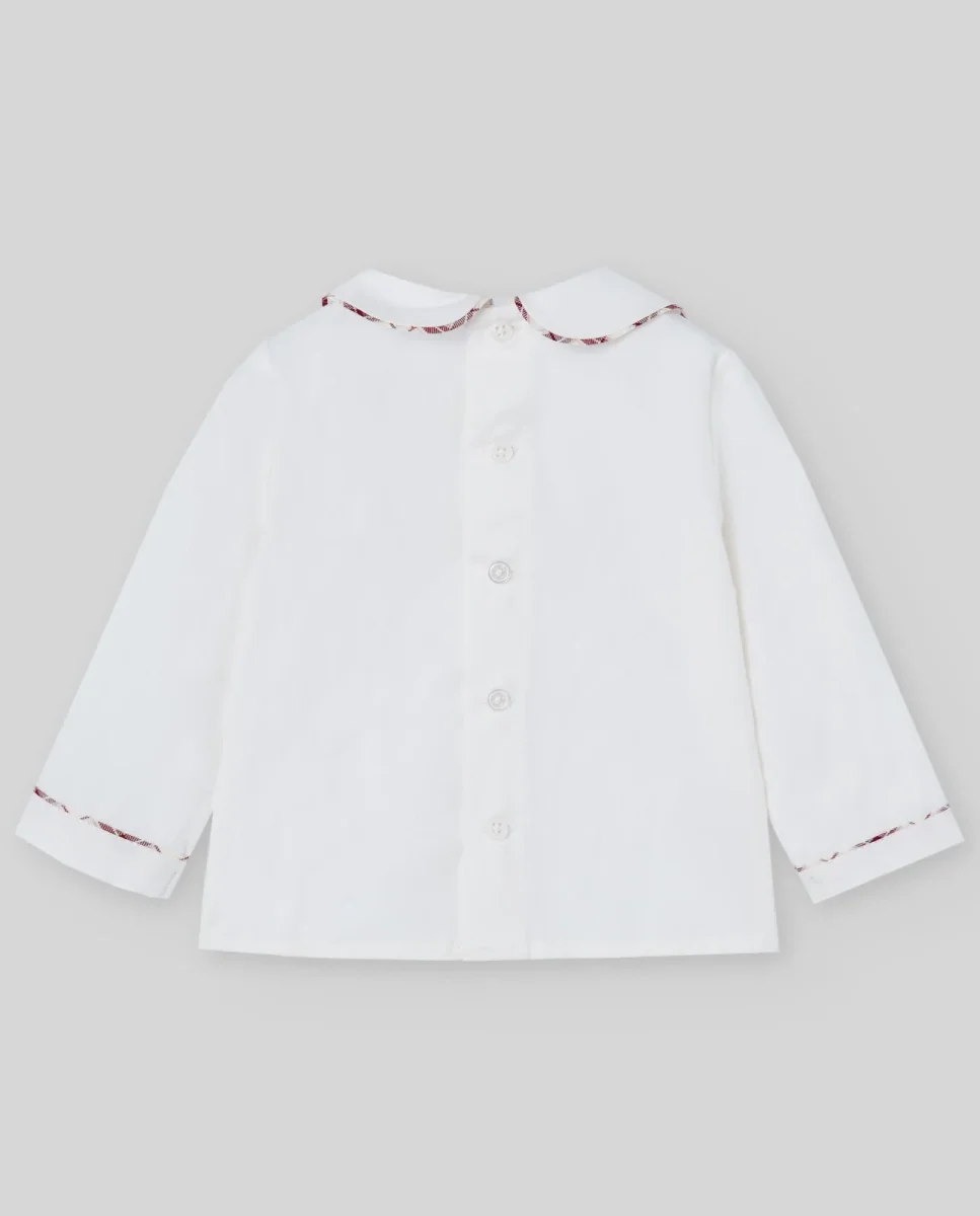 COMPLETO CAMICIA+SHORTS CON BRETELLE A QUADRI ROSSO PAZ RODRIGUEZ - immagine 3