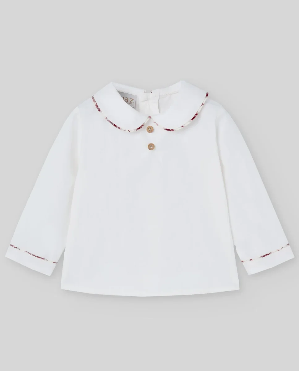 COMPLETO CAMICIA+SHORTS CON BRETELLE A QUADRI ROSSO PAZ RODRIGUEZ - immagine 2