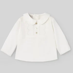 COMPLETO CAMICIA+SHORTS CON BRETELLE CREMA/VERDE TIZA PAZ RODRIGUEZ