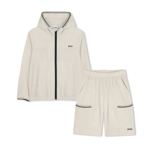 COMPLETO DI GIACCA + BERMUDA BEIGE CHIARO BOSS