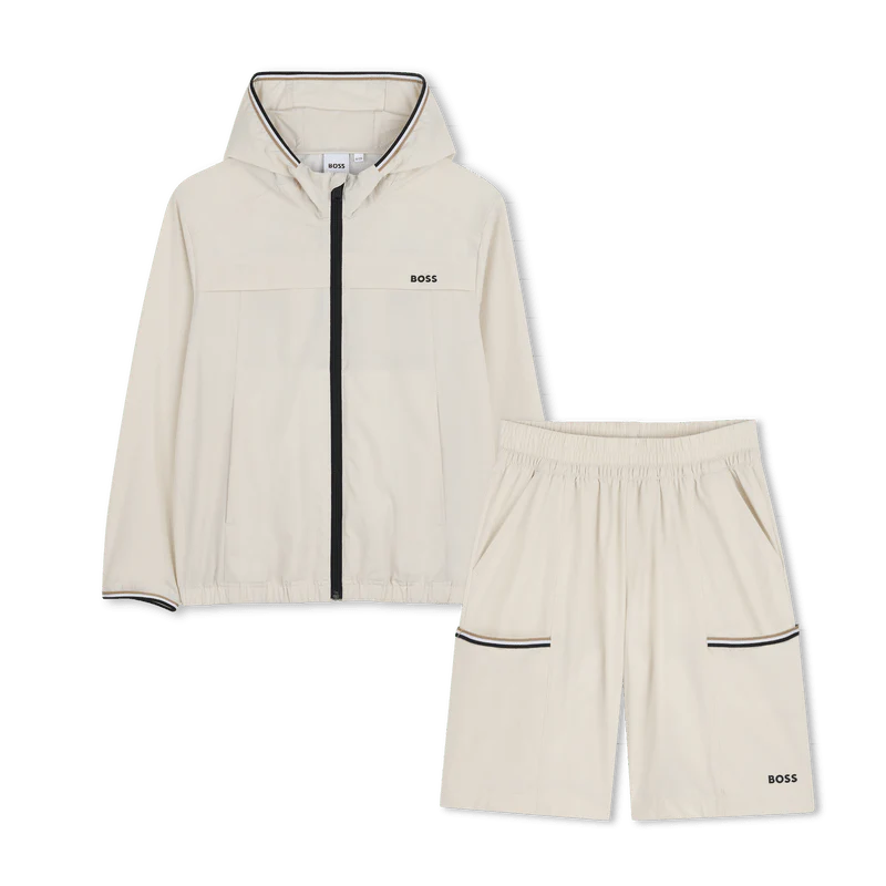 COMPLETO DI GIACCA + BERMUDA BEIGE CHIARO BOSS