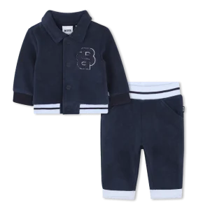 COMPLETO FELPA CON CIAPPE+ PANTALONE BLU IN PILE HUGO BOSS