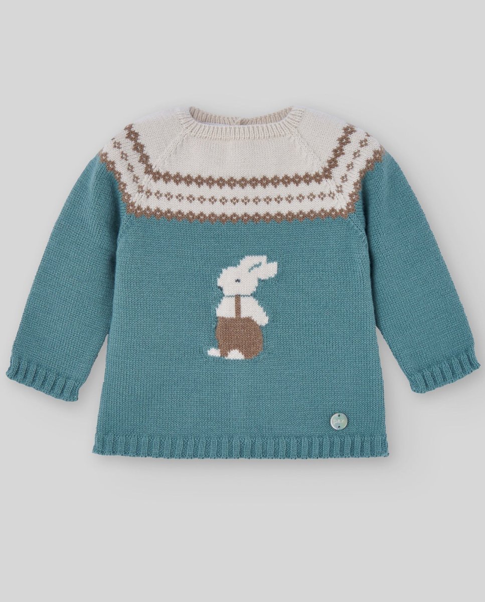 COMPLETO NEONATO MAGLIA+GHETTINO VERDE ABETO/BEIGE PAZ RODRIGUEZ