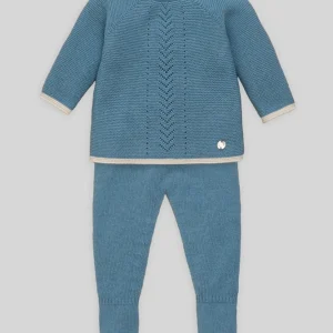 COMPLETO PER NEONATO MAGLIA+GHETTINO BLU/BEIGE PAZ RODRIGUEZ