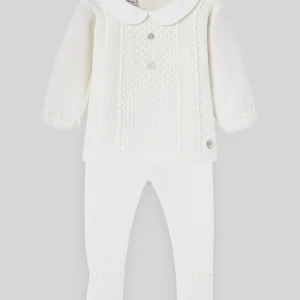 COMPLETO PER NEONATO MAGLIA+GHETTINO CREMA PAZ RODRIGUEZ