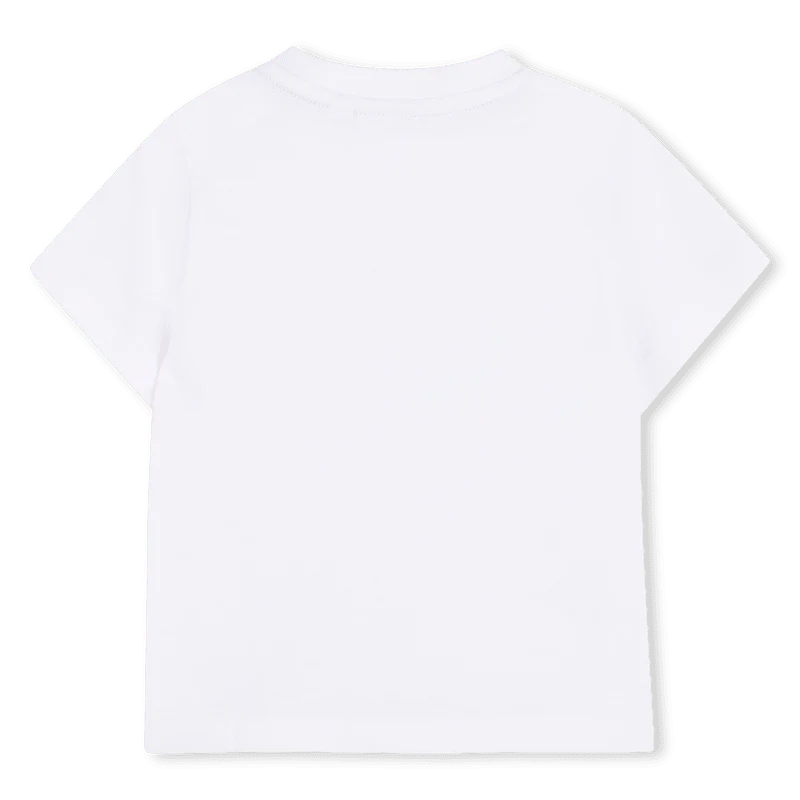 COMPLETO T-SHIRT BIANCA + BERMUDA NERO CON LOGO BEIGE-NERO BOSS - immagine 5