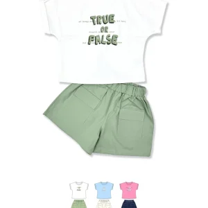 Completino da bambina con scritta