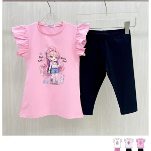 Completino da bambina volant maniche