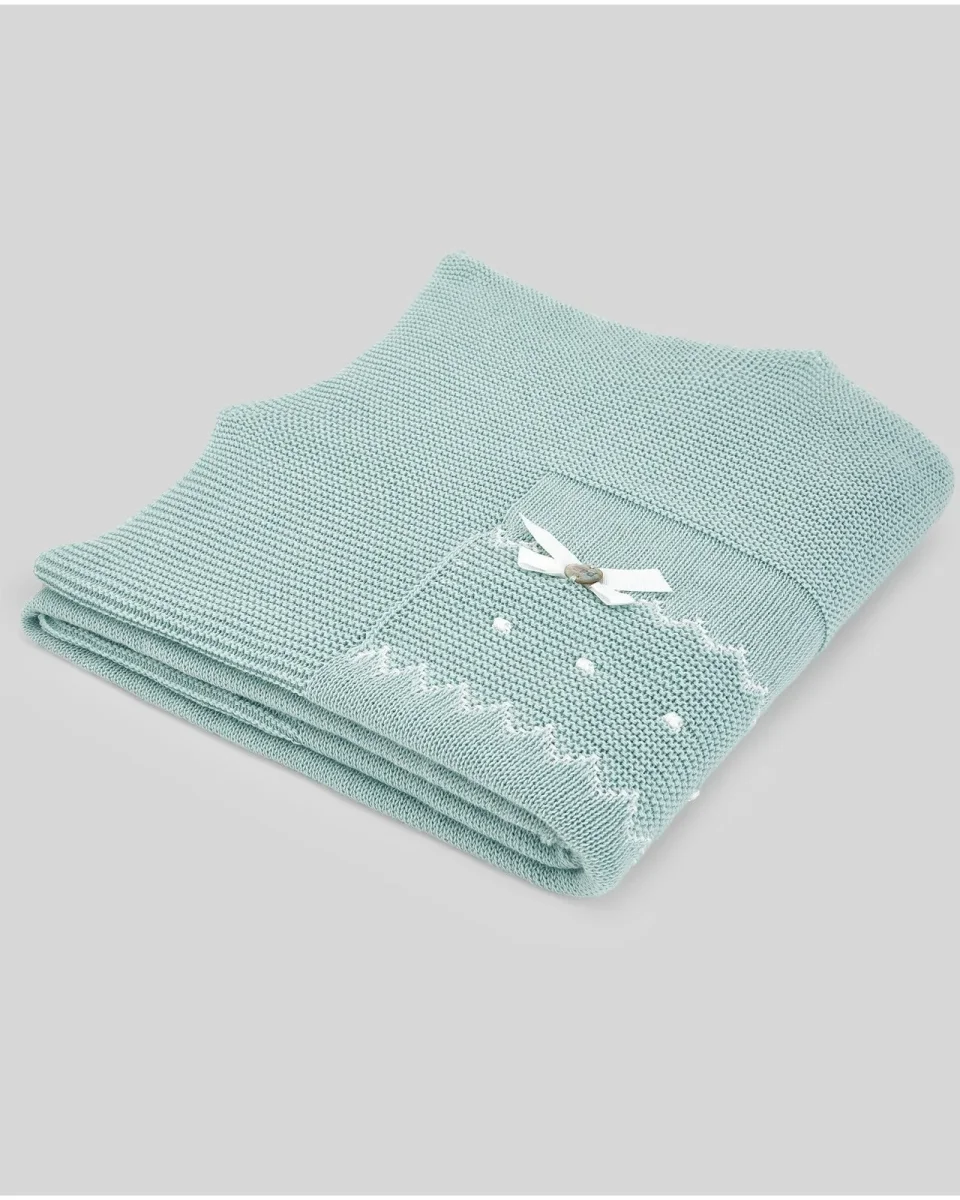 COPERTA VERDE ACQUA PAZ - immagine 2