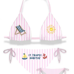 COSTUME DUE PEZZI MC2 SAINT BARTH A RIGHE BIANCO E ROSA