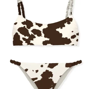 COSTUME DUE PEZZI MC2 SAINT BARTH EFFETTO MUCCATO BIANCO E MARRONE