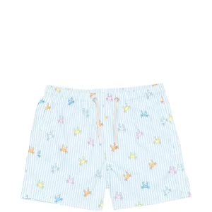 COSTUME MC2 SAINT BARTH A RIGHE AZZURRE E BIANCHE CON GRANCHI COLORATI