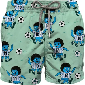 COSTUME MC2 SAINT BARTH BERDE CON STAMPA POLPO CALCIATORE