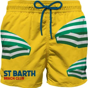 COSTUME MC2 SAINT BARTH GIALLO CON LOGO BLU