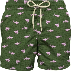 COSTUME MC2 SAINT BARTH VERDE CON SQUALI ROSA