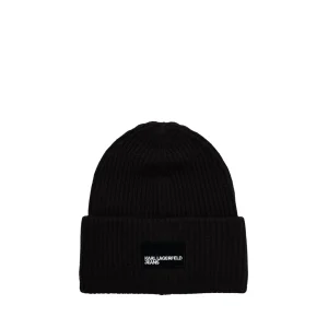 Karl Lagerfeld Cappello Patch Logo Beanie