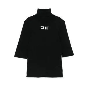 DOLCEVITA A COSTINE NERO CON LOGO BIANCO LEISABETTA FRANCHI