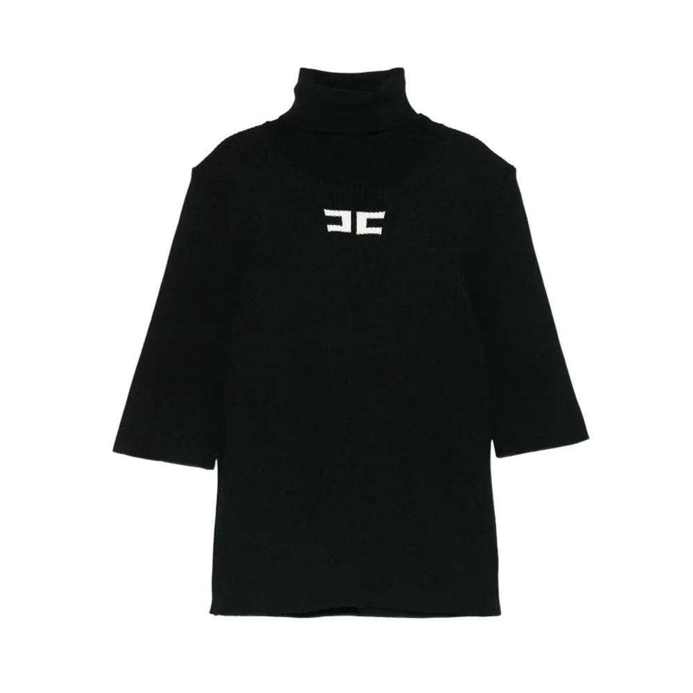 DOLCEVITA A COSTINE NERO CON LOGO BIANCO LEISABETTA FRANCHI