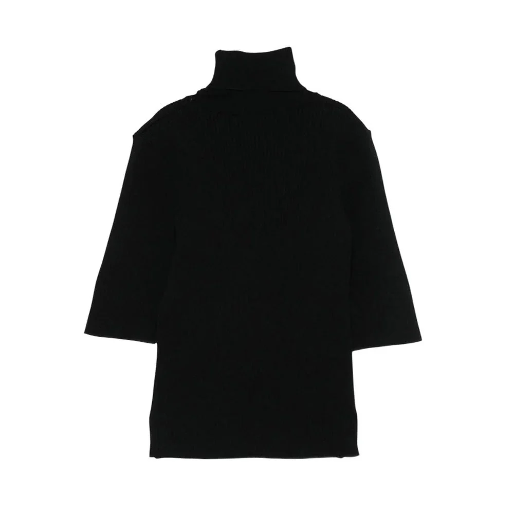 DOLCEVITA A COSTINE NERO CON LOGO BIANCO LEISABETTA FRANCHI - immagine 3