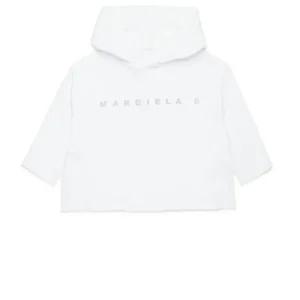 FELPA BIANCA  CON CAPPUCCIO MAISON MARGIELA