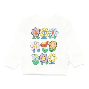 FELPA BIANCA CON FIORI COLORATI STELLA MCCARTNEY