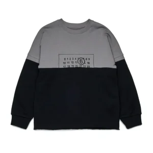 FELPA BICOLORE GRIGIA/NERA MAISON MARGIELA