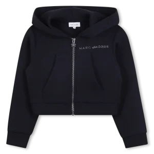 FELPA BLU CON LOGO BRILLANTINATO MARC JACOBS