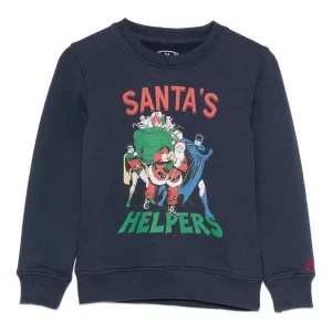 FELPA BLU SCURO CON STAMPA MARVEL MC2 SAINT BARTH