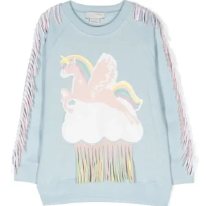 FELPA CIELO CON STAMPA UNICORNO STELLA MCCARTNEY