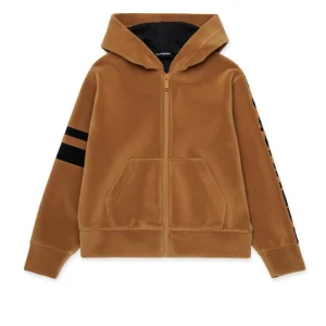 FELPA CON CAPPUCCIO BEIGE CON LOGO NERO DSQUARED2