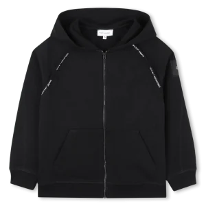 FELPA CON CAPPUCCIO NERA CON ZIP MARC JACOBS