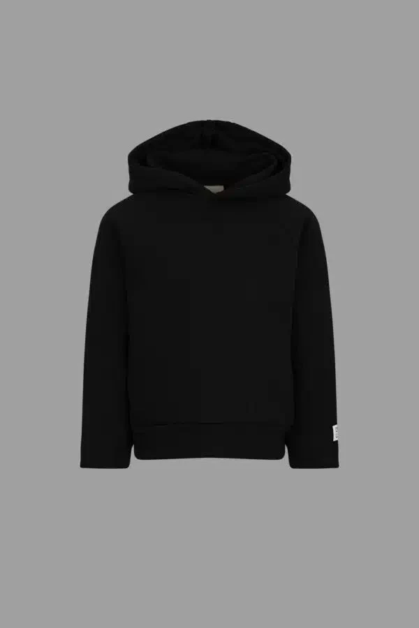 FELPA CON CAPPUCCIO NERA DOUUOD - immagine 2