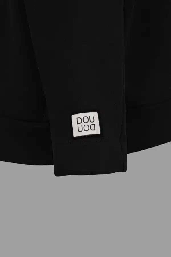 FELPA CON CAPPUCCIO NERA DOUUOD - immagine 4