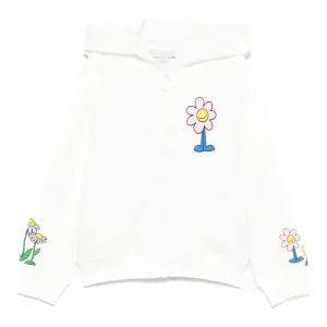 FELPA CON ZIP BIANCA CON FIORI STELLA MCCARTNEY