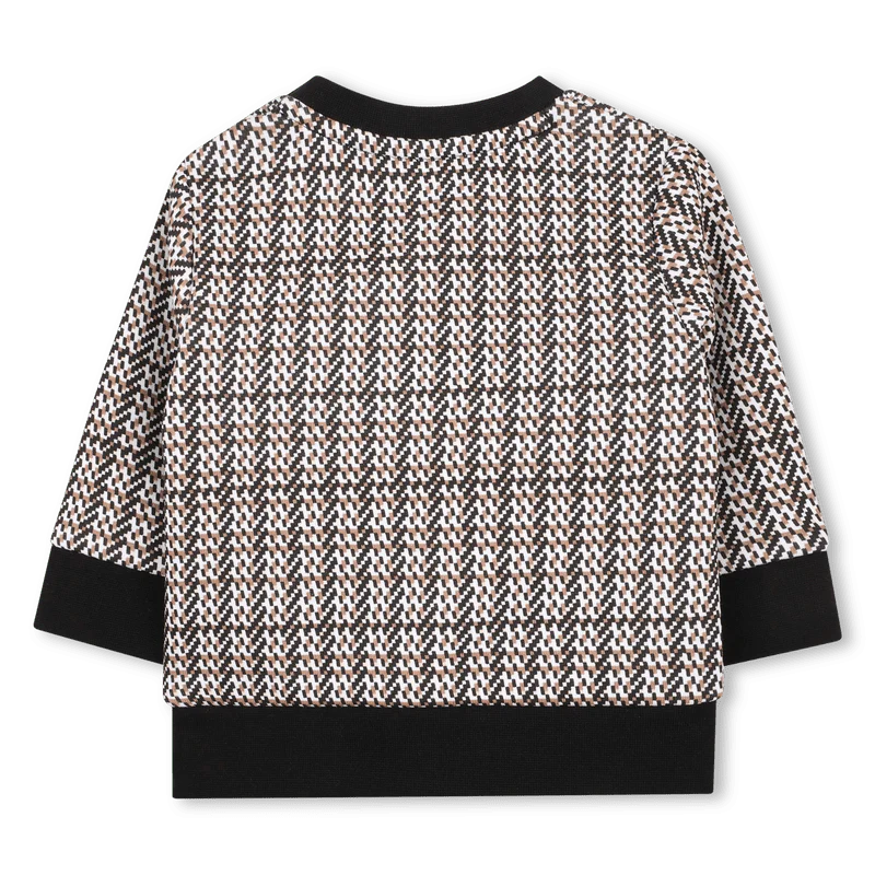 FELPA GIROCOLLO TRICOLORE CON LOGO NERO HUGO BOSS - immagine 3