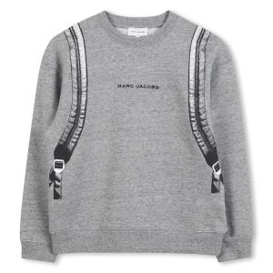 FELPA GRIGIA CON FANTASIA SUL RETRO LOGO MARC JACOBS