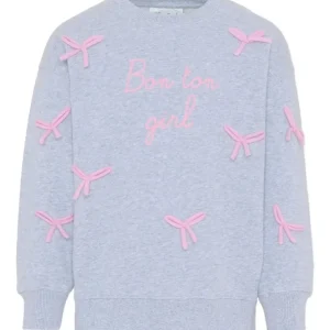 FELPA GRIGIA CON FICCHI ROSA MC2 SAINT BARTH